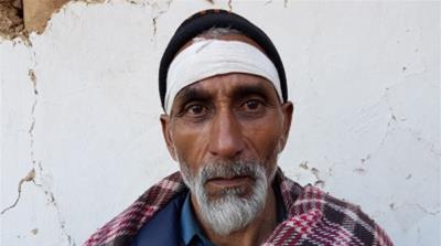 Nooran Shah was lightly wounded in the Indian air raid [Asad Hashim/Al Jazeera]