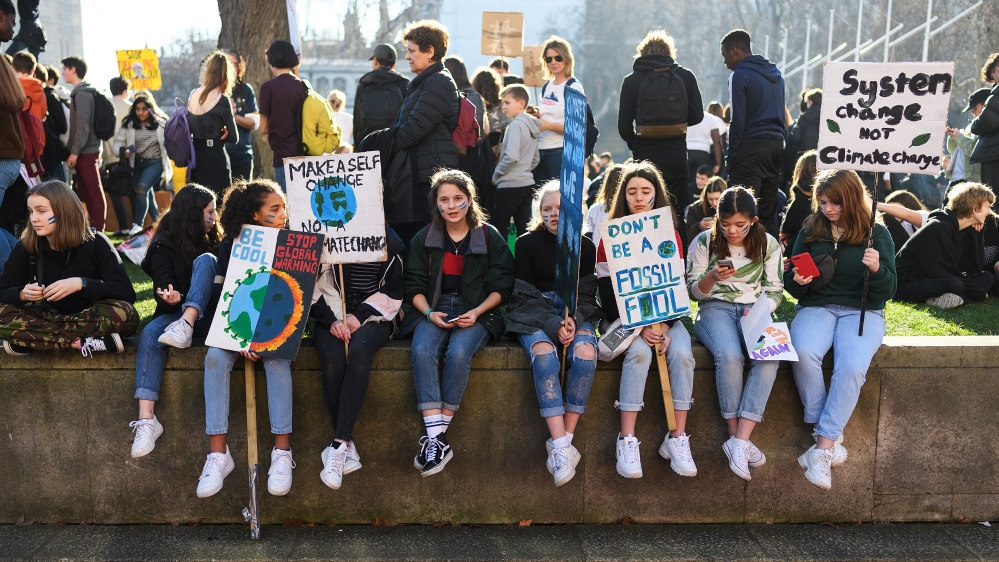 Students want governments to take urgent measures to address the climate crisis [Leon Neal/Getty Images]