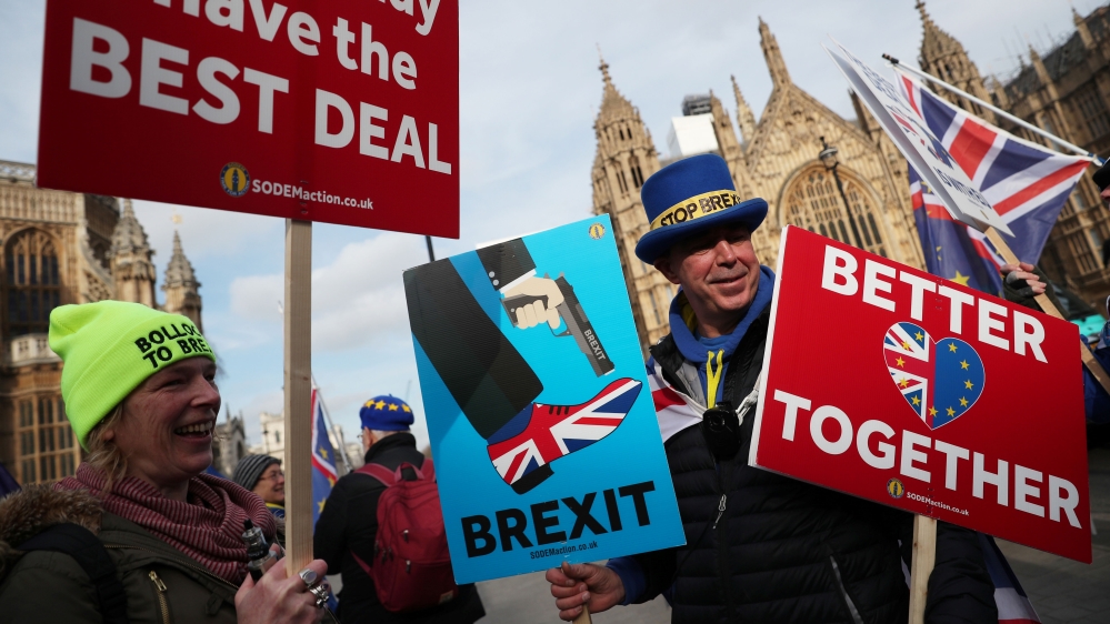 Anti-Brexit demonstrators have held near-daily protests [Hannah Mckay/Reuters] 