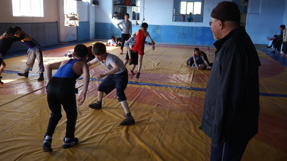 The gym was rebuilt after coming under attack last September [Sorin Furcoi/Al Jazeera]