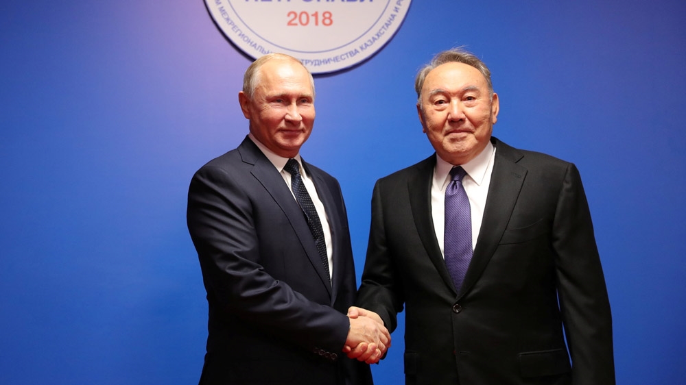 Nazarbayev is hailed for maintaining good relations with Russia, China and the West [File: Mikhail Klimentyev/Kremlin via Reuters]