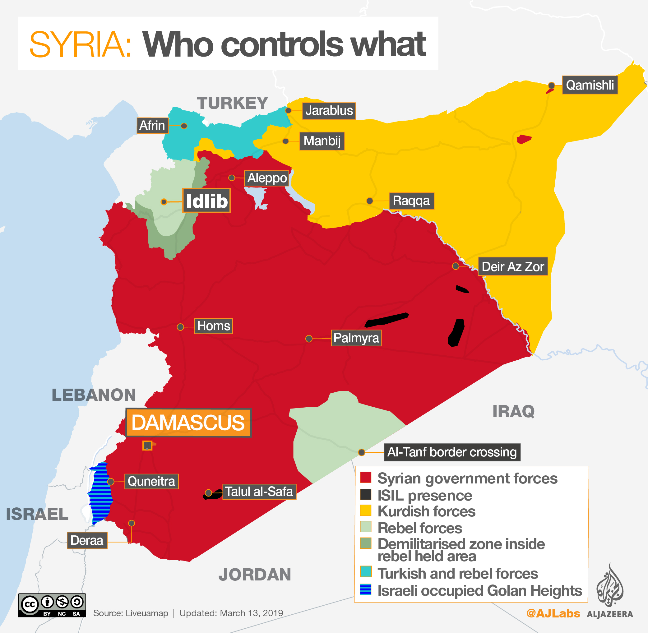 INTERACTIVE: Syria control map March 13, 2019