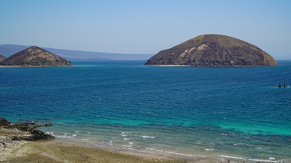 
Goubet Al-Kharab, referred to as the Island of the Devil, is just 20km from Lake Assal [Faisal Edroos/Al Jazeera]

