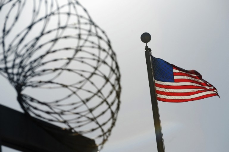 Guantanamo flag fence Reuters