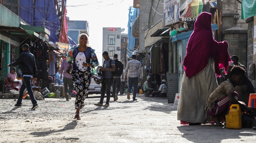 A typical day in the Bole Michael neighbourhood of Addis Ababa [Michael Tewelde/Al Jazeera]