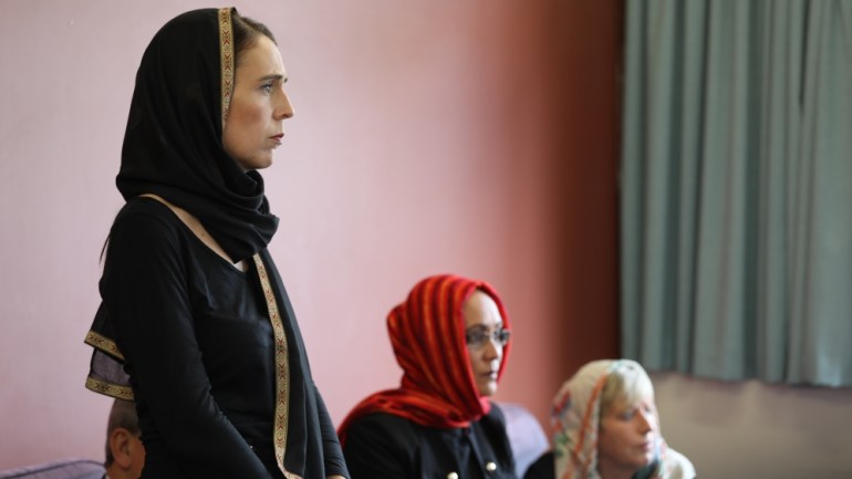 Nieuw-Zeelandse premier Jacinda Ardern ontmoet de moslimgemeenschap