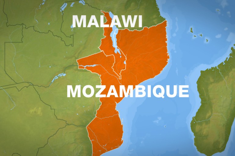 Malawi Mozambique map