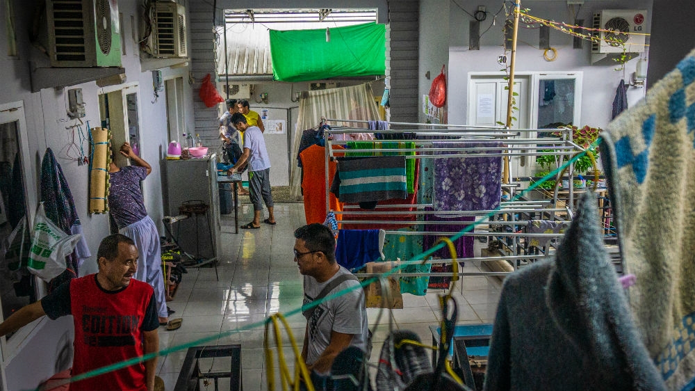 The shelter for refugees in the Indonesian city of Makassar [Ian Morse/Al Jazeera] 