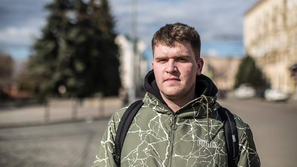 Maliutin will be casting his first ever vote on Sunday [Oksana Parafeniuk/Al Jazeera]