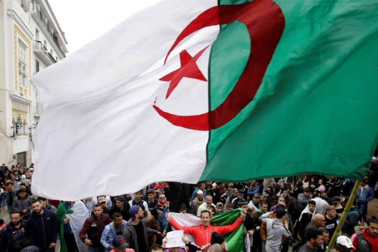 People protest against Algeria''s President Abdelaziz Bouteflika, in Algiers