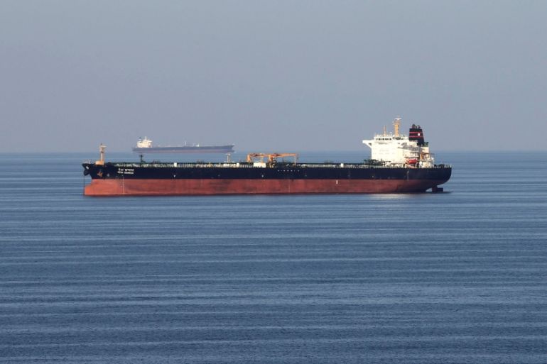 Oil tankers pass through the Strait of Hormuz, December 21, 2018