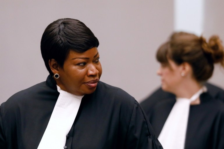 Public Prosecutor Bensouda attends the trial of Congolese warlord Ntaganda at the ICC in the Hague