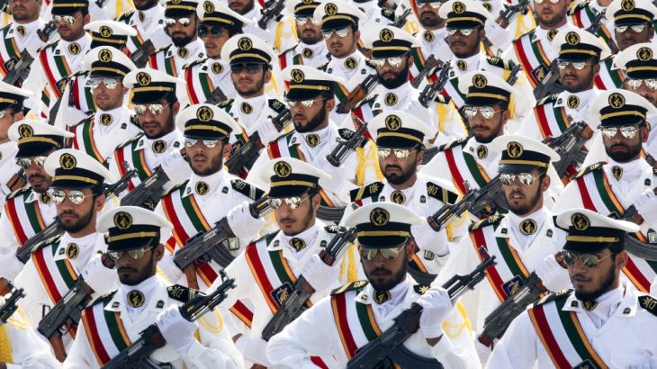 Members of the Iranian Revolutionary Guard Navy march during a parade to commemorate the anniversary of the Iran-Iraq war, in Tehran, September 2011. REUTERS/Stringer