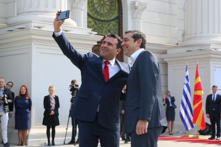 Greek Prime Minister Alexis Tsipras in Skopje