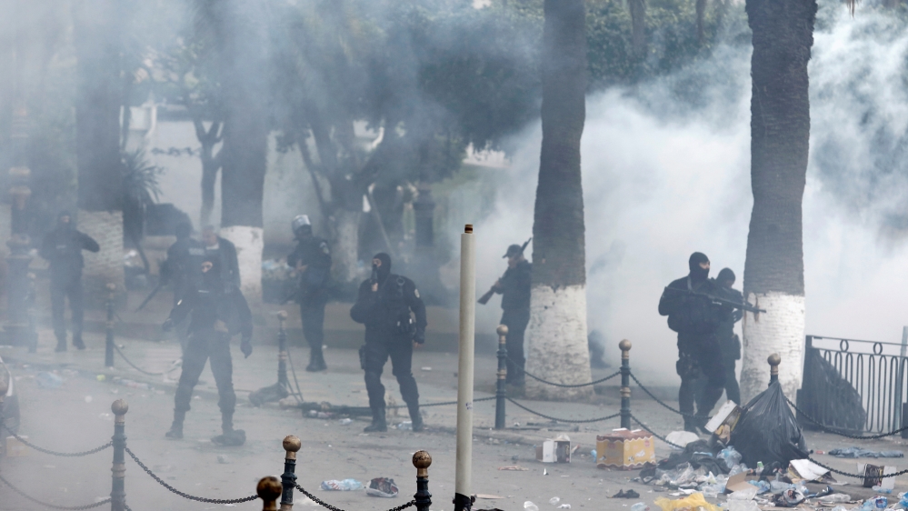 Police said in a statement on Friday that 108 people were arrested [Ramzi Boudina/Reuters]