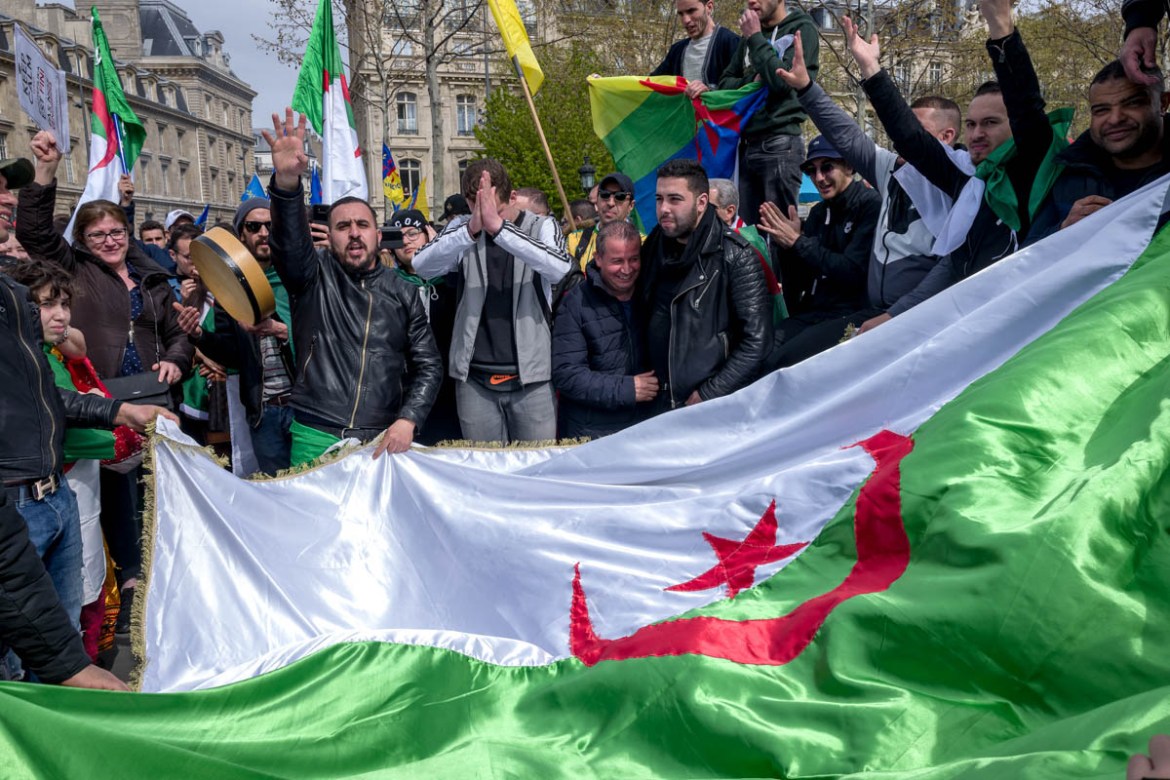 Algerian protest in Paris [Omar Havana/Al Jazeera]