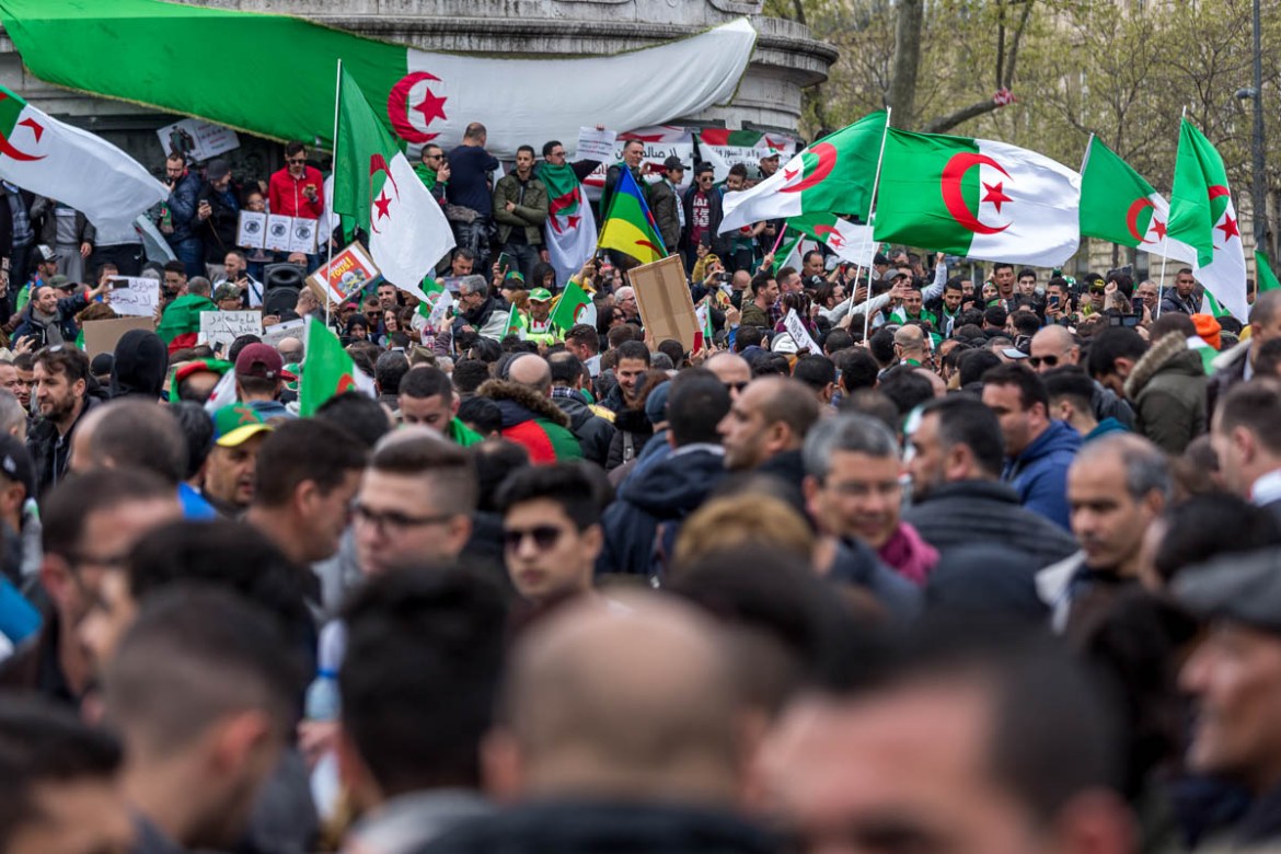 Algerian protest in Paris [Omar Havana/Al Jazeera]