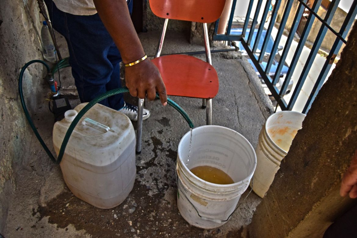 But despite water being available in some areas, many times when it reaches they don’t come in clean conditions. Citizens spend hours trying to find clean resources  [Elizabeth Melimopoulos/
