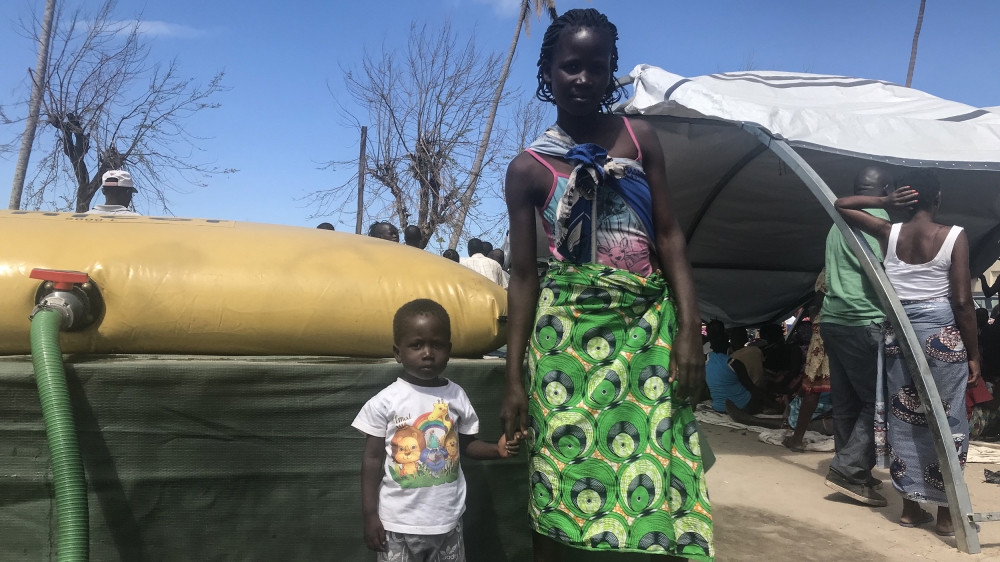 Maria Jorge, mother of two, said she was worried about her children's safety amid cholera outbreak [Fidelis Mbah/Al Jazeera]