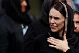 New Zealand''s Prime Minister Jacinda Ardern leaves after the Friday prayers at Hagley Park outside Al-Noor mosque in Christchurch