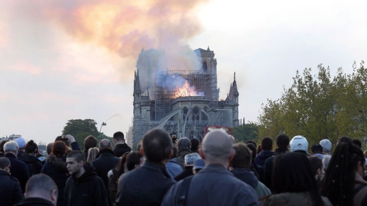Paris Notre Dame France Fire