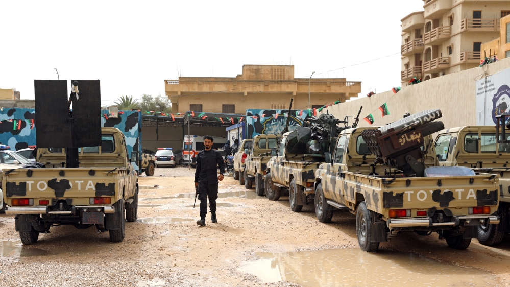 Tripoli-allied forces took 145 troops allied to the eastern forces and confiscated dozens of vehicles in the town of Zawiya [Hani Amara/Reuters]
