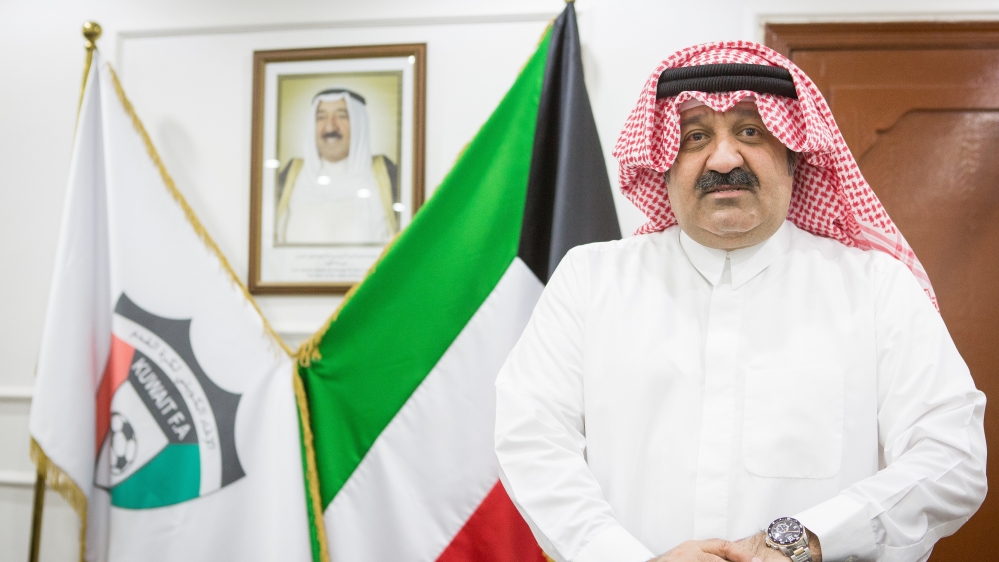 Sheikh Ahmad Al-Yousef Al-Sabah, president of the Kuwait Football Association [Sebastian Castelier/Al Jazeera]
