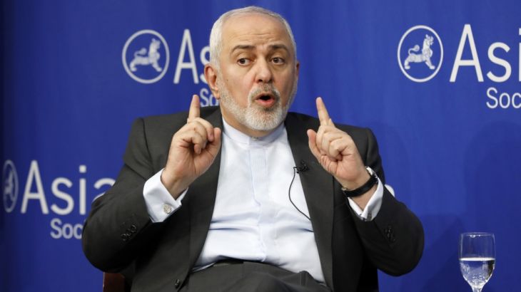 Iran''s Foreign Minister Mohammad Javad Zarif speaks at the Asia Society in New York, Wednesday, April 24, 2019