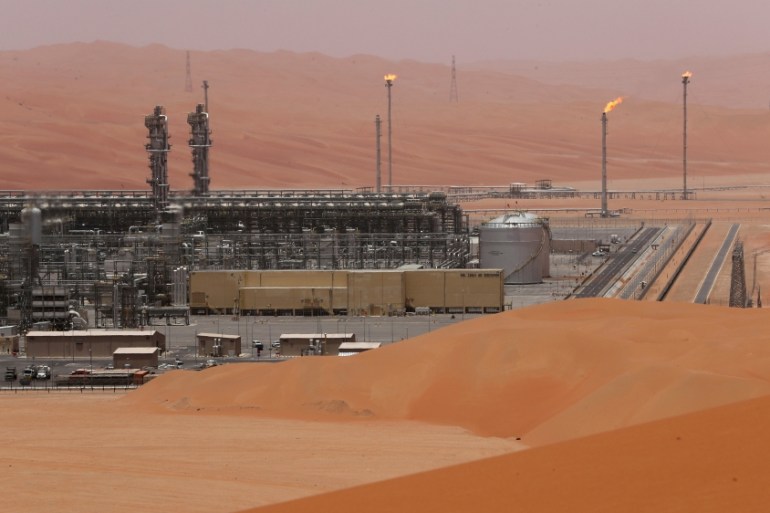 General view of the Natural Gas Liquids (NGL) facility in Saudi Aramco''s Shaybah oilfield at the Empty Quarter in Saudi Arabia May 22, 2018. Picture taken May 22, 2018.