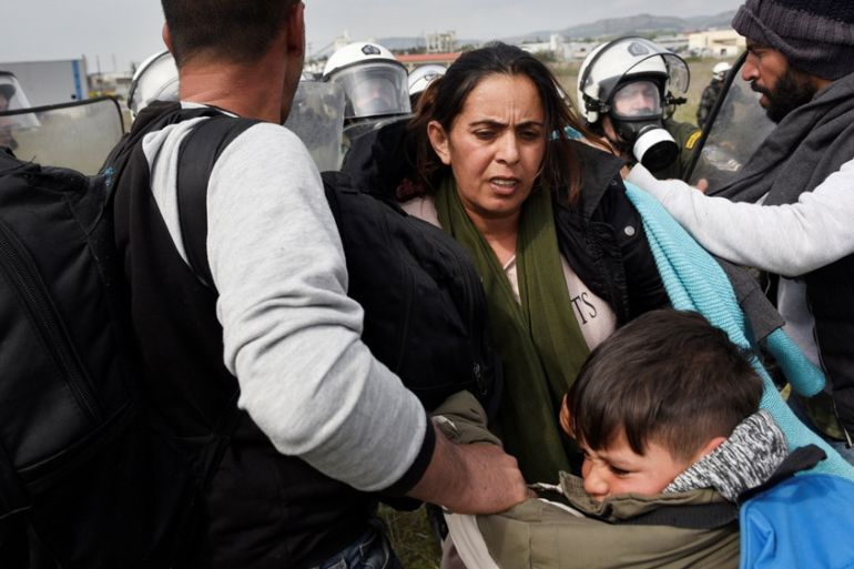 Migrants clashes Greece