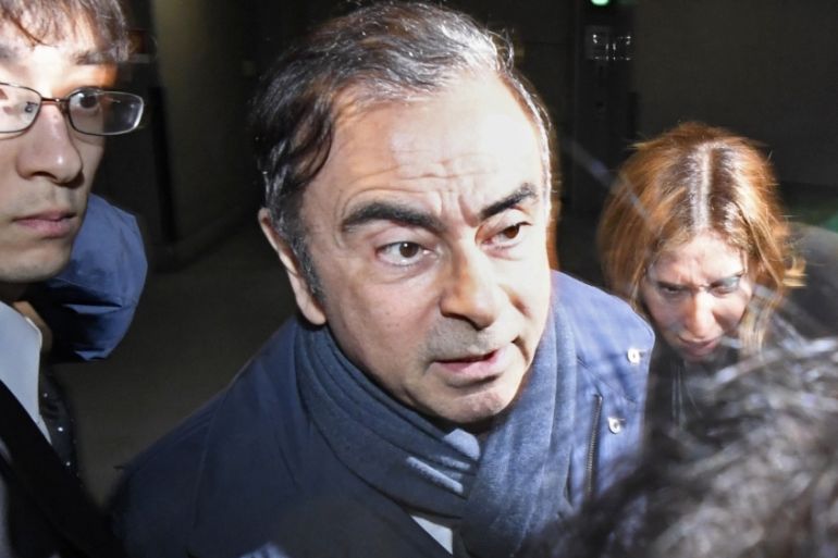 Former Nissan Motor Chairman Carlos Ghosn leaves his lawyer''s office