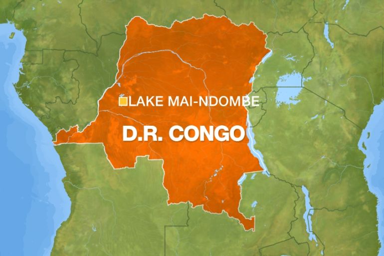 Map: Lake Mai-Ndombe, DRC