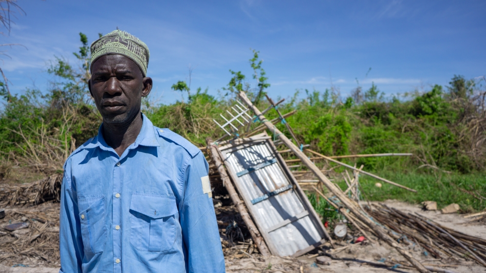Muzasafar Abakari the chief of Gulugo says it will take the rural fishing village a long time to recover from the destruction of Cyclone Kenneth [Tendai Marima/Al Jazeera]