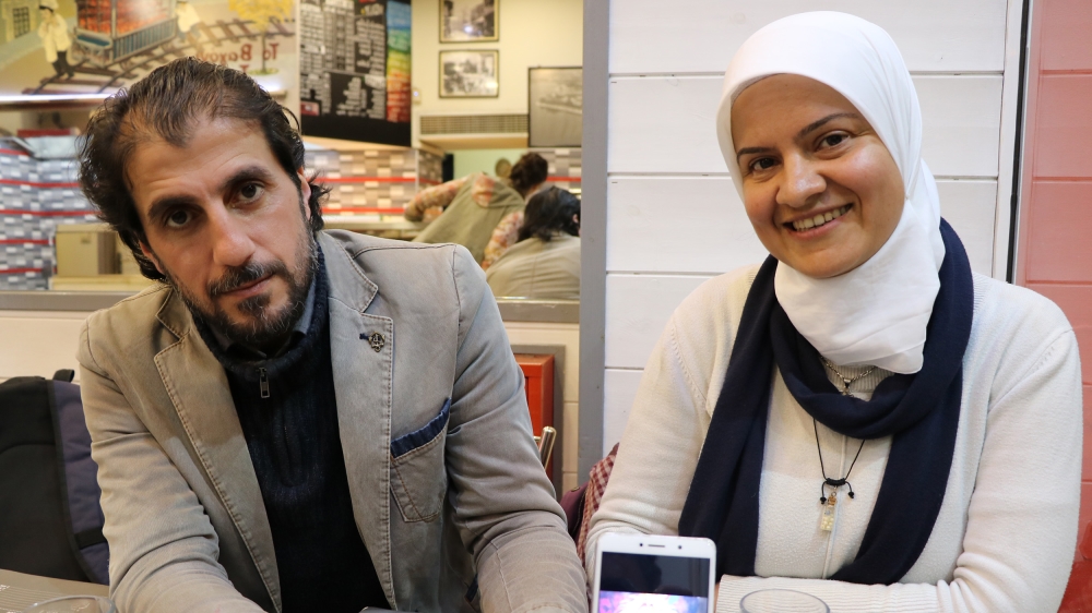 Majid and Fatima Ibrahim are Arabic teachers from Syria. A recent ordeal with police left them disappointed with Greece [John Psaropoulos/Al Jazeera]