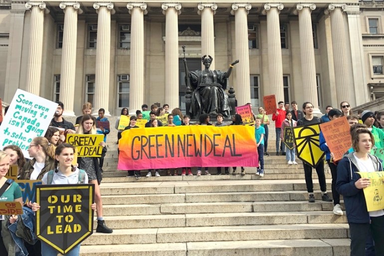 Green New Deal rally