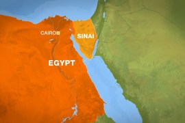 MAP SHOWING CAIRO EGYPT AND SINAI PENINSULA