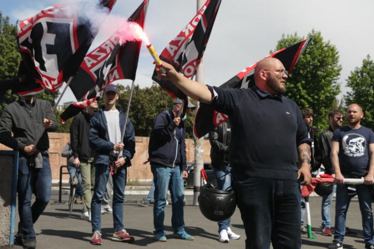 Fascist demo Italy - Ylenia Gostoli