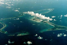 UNDATED FILE PHOTO- An undated file photo shows Diego Garcia, the largest island in the Chagos archi..