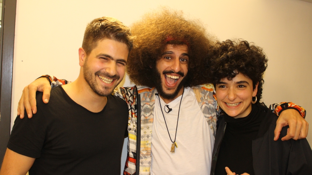 Kablawi, Nahas and Stormtrap also performed at the London gig, organised by the Palestine Solidarity campaign [Sophia Akram/Al Jazeera]