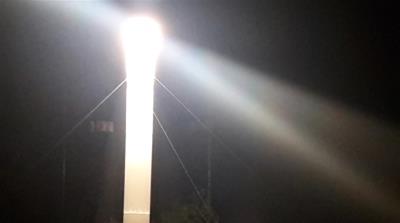 With power lines down, authorities in Odisha's Bhubaneswar city installed these lights on the roads [Subrat Kumar Pati/Al Jazeera]