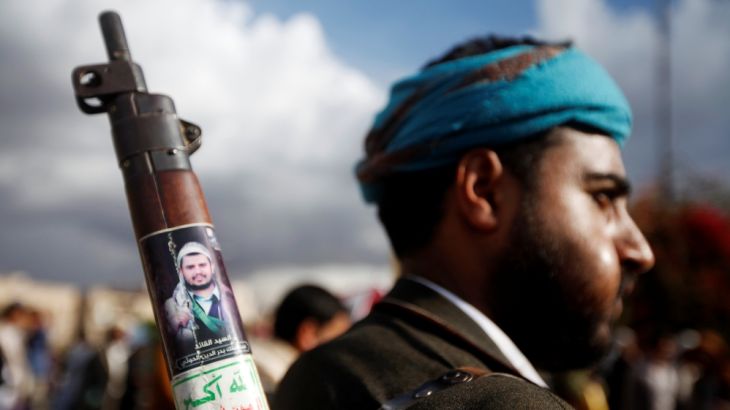 A Houthi supporter attends a rally in Sanaa, Yemen April 19, 2019