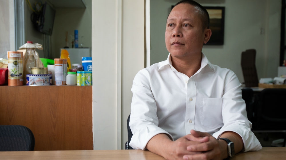 Sonny Swe, jailed in Myanmar for running an independent media organisation, suffers from PTSD as a result of his time in prison [Victoria Milko/Al Jazeera]