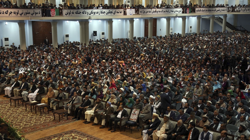 Delegates attend the last day of the Afghan Loya Jirga meeting in Kabul [Rahmat Gul/AP]