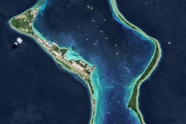 Satellite view of the Diego Garcia