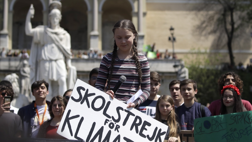 Swedish teenager and environmental activist Greta Thunberg