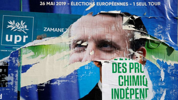 Macron poster reuters