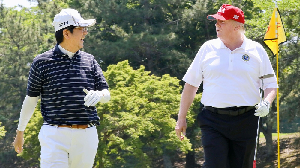 Japan Abe Trump golf