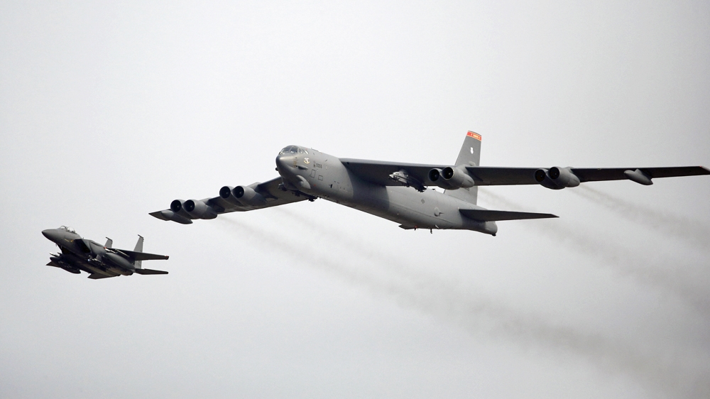 The B-52 is a long-range bomber designed and built by Boeing [File: Kim Hong-Ji/Reuters]