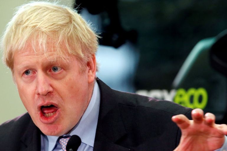Former British Foreign Secretary Boris Johnson