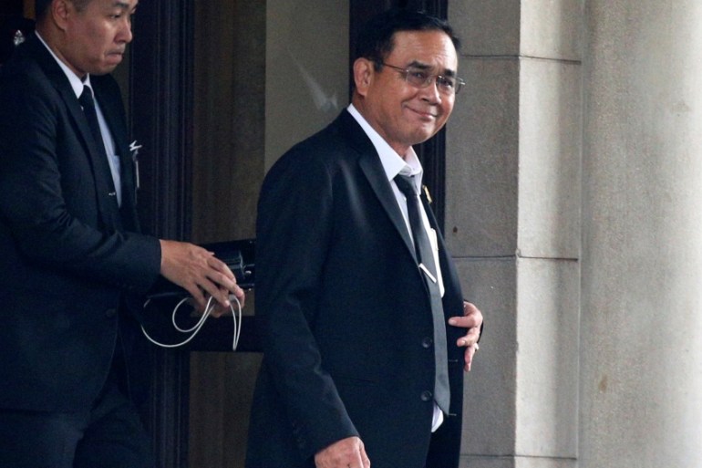 Thailand''s Prime Minister Prayuth Chan-ocha waves as he leaves at the Government House in Bangkok